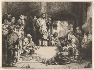 Rembrandt Harmenszoon van Rijn’s, Christ Preaching (La Petite Tombe)