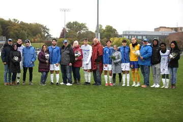 senior soccer players and their families