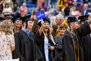 students at Commencement 