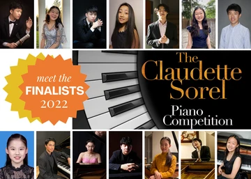 Claudette Sorel Piano Competition finalists, Music Performance major, School of Music