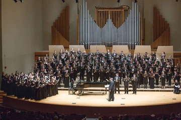 University Chorus sings in King Concert Hall, Music Performance major, School of Music
