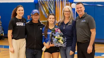 volleyball player Elora Sherman and family