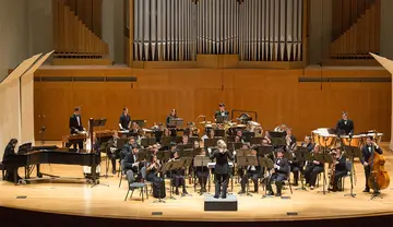 Wind Ensemble playing in King Concert Hall