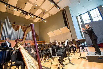 Wind Ensemble performing in King Concert Hall