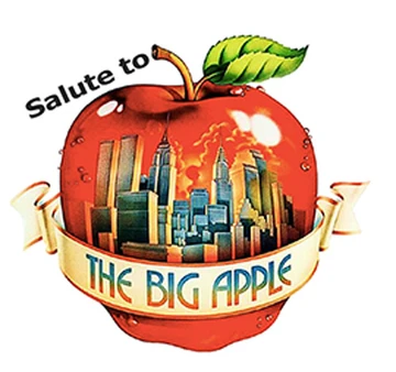 illustration of New York City inside an apple