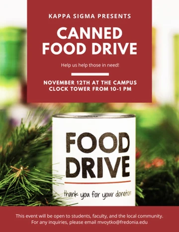 photo of canned goods on poster for event