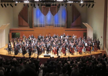 college symphony in concert hall