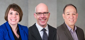 Drs. Angela McGowan-Kirsch, David Kinkela (center) and David Rankin