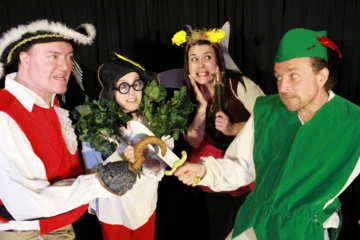 The players of DuffleBag Theatre in Peter Pan