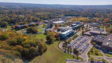 aerial photo of campus