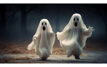 two ghosts running by storytaler