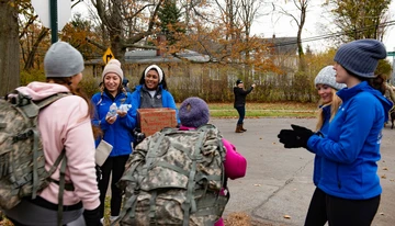 students participating in Ruck Walk
