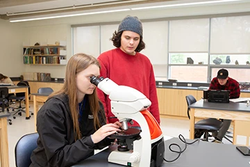 students in a lab