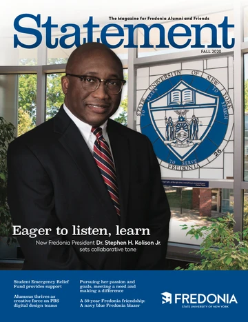 Eager to listen and learn, the new Fredonia President Dr. Stephen H. Kolison Jr.  sets a collaborative tone.