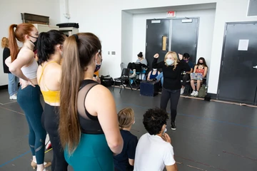 students in an acting class