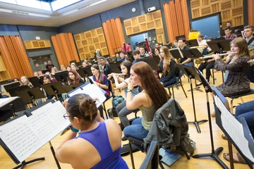 Band rehearsals in a Maytum Rehearsal room