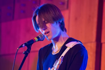 Fredonia student performing at the Battle of the Bands