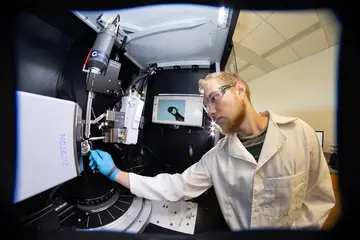 Chemistry student working in the lab