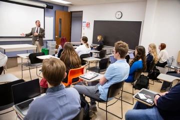 Fredonia students in an education class working with dedicated faculty, affordable, teacher education, teacher certification