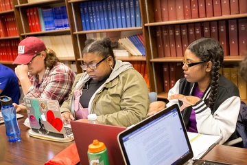 students in a history class learning together 