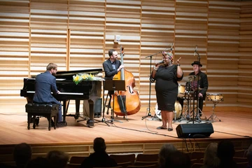 Jazz performance on campus. Jazz studies is just one of the areas of study, and jazz studies answers the question what can I do with a music degree?