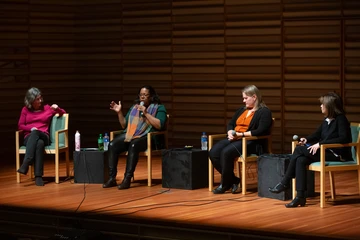 Sorel Valerie Coleman speaking to students