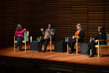 Sorel Valerie Coleman panel speaking with music students