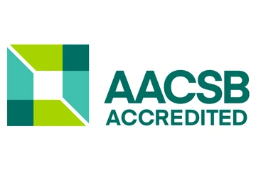 AACSB logo for use with the online mba program