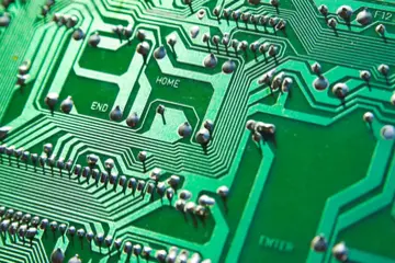 a close up of a circuit board