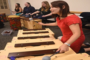 music education students play instruments