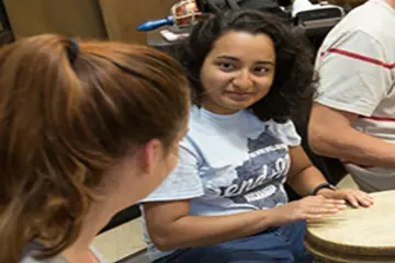 music therapy students in class