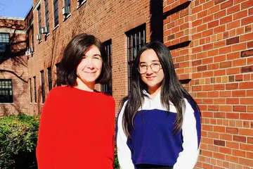 October 2022 Honors Student of the Month Zainab Ahmed with Dr. Iclal Vanwesenbeeck (English)