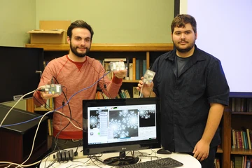 CIS students working with small computers
