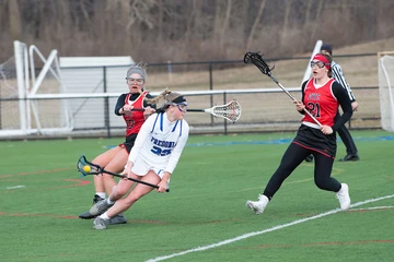 students on the lacrosse field 