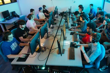 gamers in the esports lounge. 