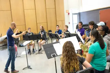 School of Music's Summer Music Rehearsal in Mason Hall, graduate music education studies majors music education masters, master of music education, masters music education