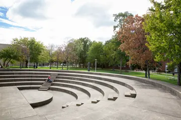 The amphitheater near Maytum Hall