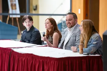 Fredonia students take part in a presentation in the Williams center, working toward their public relations degree, or undergraduate degree in public relations, public relations major