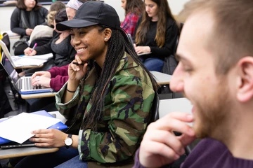 Fredonia students in communications class. A degree in strategic communication degree, like a degree in public relations or a media management degree, leads to great careers.