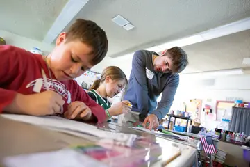students work with a Fredonia student teach, social studies teacher degree, degree in social studies teacher, bachelors degree social studies teacher, teacher certification