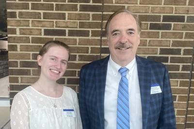 Photograph of Caitlin Tully (left) and Daniel Cherry (right).