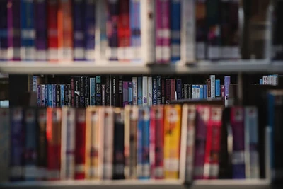 books on shelves