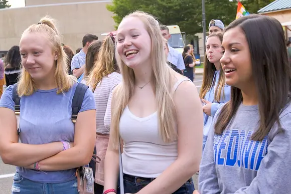 Fredonia students taking advantage of the food trucks visiting campus. Just one of the many ways Fredonia tries to make the time students spend with us fun and enjoyable while they work hard.   