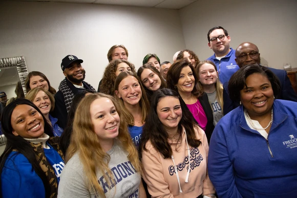 Governor Hochul Visits with SUNY Fredonia honors students