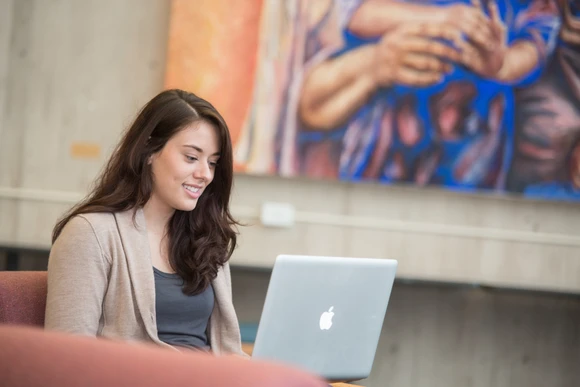 student on laptop