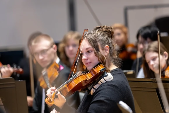 Music student performing at Fredonia, the first choice for many music majors
