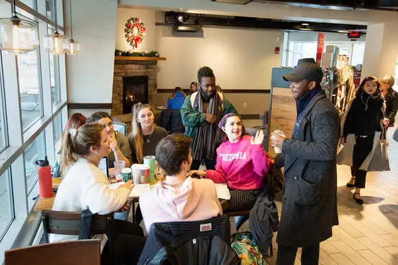 Fredonia students gather on campus to meet and socialize outside of classes