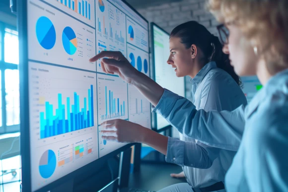 women working with data. mathematics prepares students foramazing careers in data analysis. 