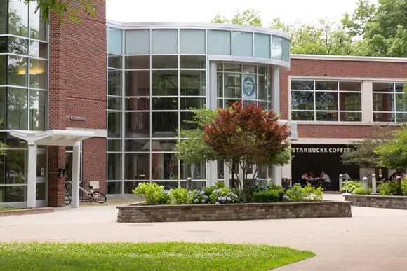 Photo of University Commons, a central point of activity on campus