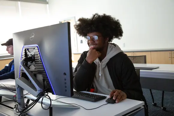 Fredonia student studying in a lab. With 65+ programs across our schools and colleges including the liberal arts and sciences, STEM, Music degrees, business, and education, Fredonia students can prepare themselves to do great things in every field.